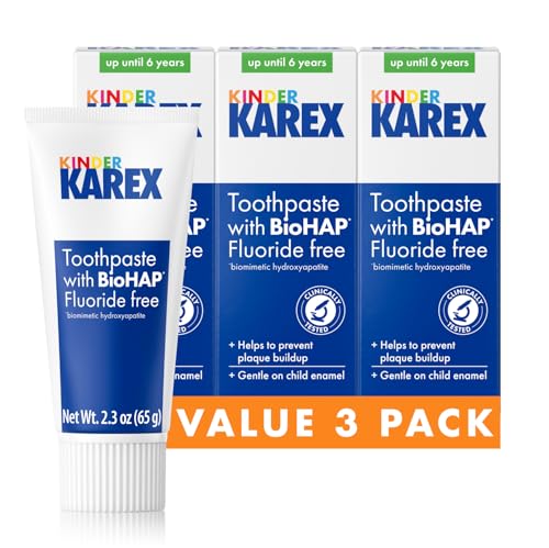 Karex Kid & Toddler Toothpaste Fluoride Free 2.3 Ounce (Pack of 3)