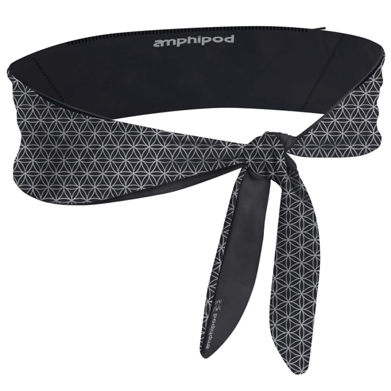 Amphipod TieNgo Stash Belt, Minimalist Runners Storage Waistpack Belt for Running, Jogging & Walking - Black/Reflective - OS
