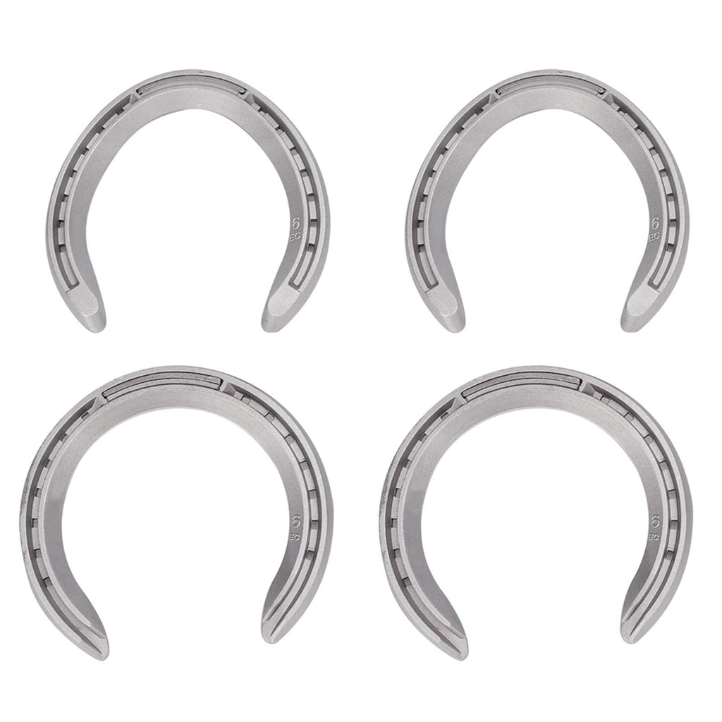 Fdit 4Pcs Aluminium Alloy Horseshoes Horse Riding Tool Equipment Accessories(3#)