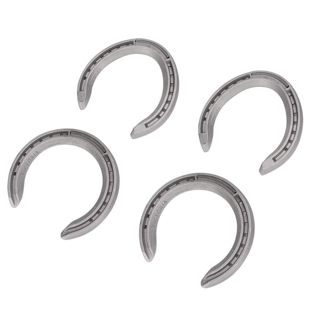 Fdit 4Pcs Aluminium Alloy Horseshoes Horse Riding Tool Equipment Accessories(Type 4)