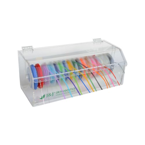 J&J Ortho Orthodontic Elastic Power Chain Dispenser Reel Box with Lid