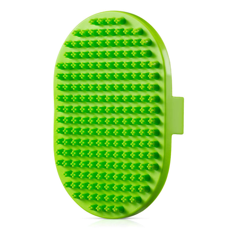 Dog bath brush, ROPO rubber massage pet shampoo brush, used for pet grooming, removing shedding fur, combing tangles and dead fur, suitable for pet dogs and cats (green) green - BeesActive Australia