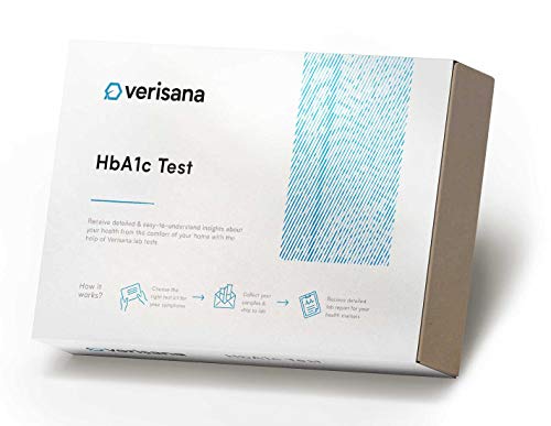HbA1c Test – At Home Kit – Measure Your A1c Blood Sugar Levels – Blood Analysis by CLIA-Certified Lab – Verisana
