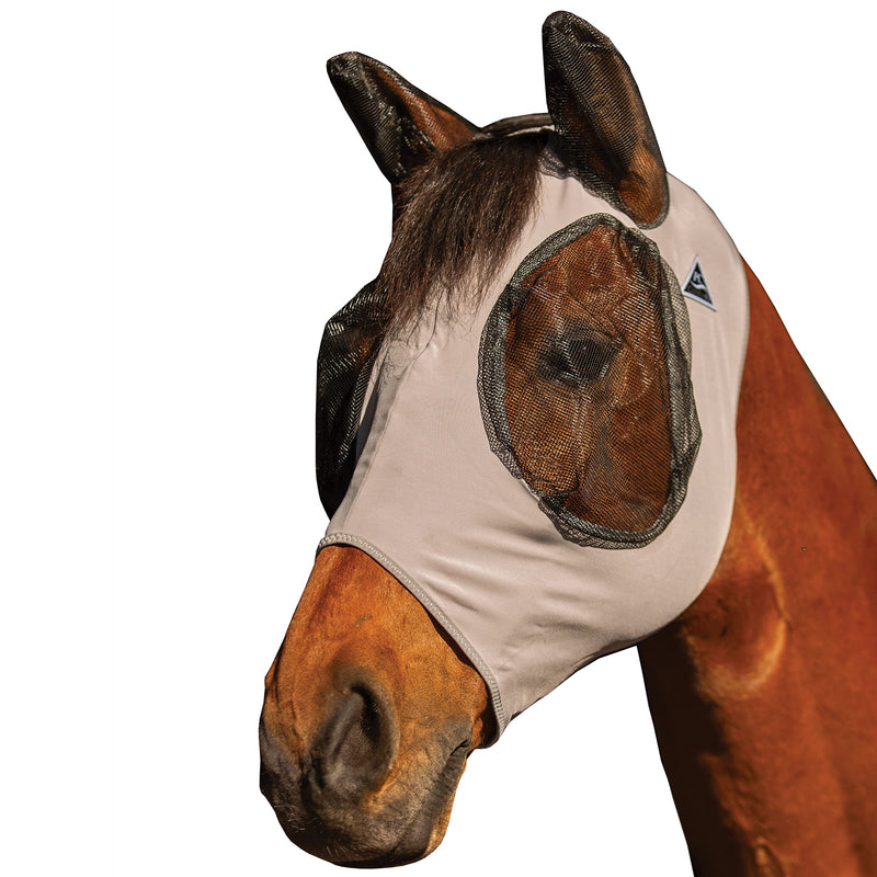 Professional's Choice Comfort-Fit Warm Blood Fly Mask - Charcoal Pattern - Maximum Protection and Comfort for Your Horse - BeesActive Australia