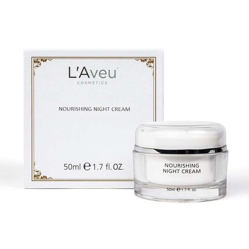 L'Aveu Nourishing Night Cream - Anti-Aging Nighttime Moisturizer for Face - Natural Moisturizing Facial Care Blend with Dead Sea Minerals, Shea Butter, Jojoba & Avocado - Gentle Skin Renewal - 1.7 oz 1.69 Fl Oz (Pack of 1) - BeesActive Australia
