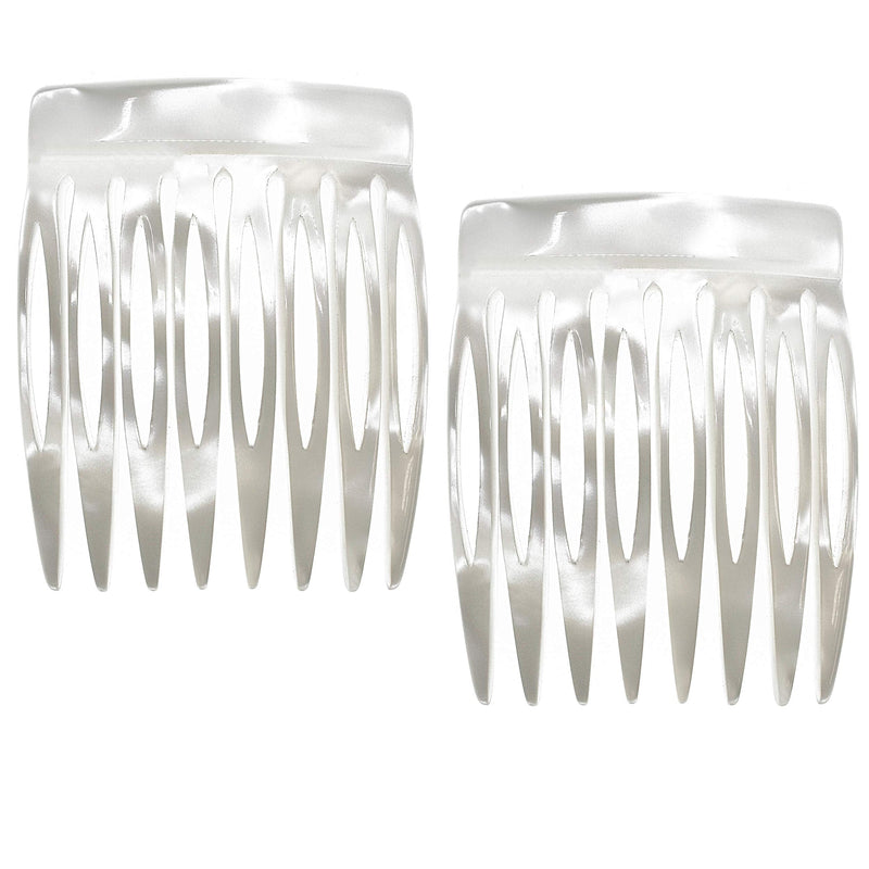 Camila Paris CP3010 French Hair Side Comb Handmade Small Pearl French Twist Hair Combs Decorative, Strong Hold Hair Clips for Women Bun Chignon Up-Do Styling Girls Hair Accessories, Made in France - BeesActive Australia