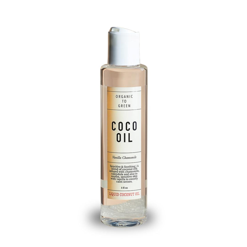 Organic To Green VANILLA CHAMOMILE COCO OIL & ALOE VERA – Face & Body Serum Oil & Skincare Moisturizer for Children, Babies, & Stretch Marks with Vitamin E, Calendula – Clean Beauty, Vegan, 5 oz 5 Fl Oz - BeesActive Australia