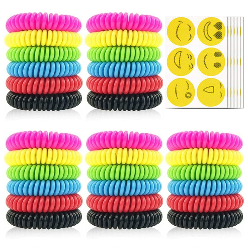 Mosquito Repellent Bracelets 30 Pack, Individually Wrapped Mosquito Repellent Bands, Waterproof Mosquito Repellent Wristbands with 36 Pcs Mosquito Repellent Stickers for Kids Adults Indoor Outdoor - BeesActive Australia