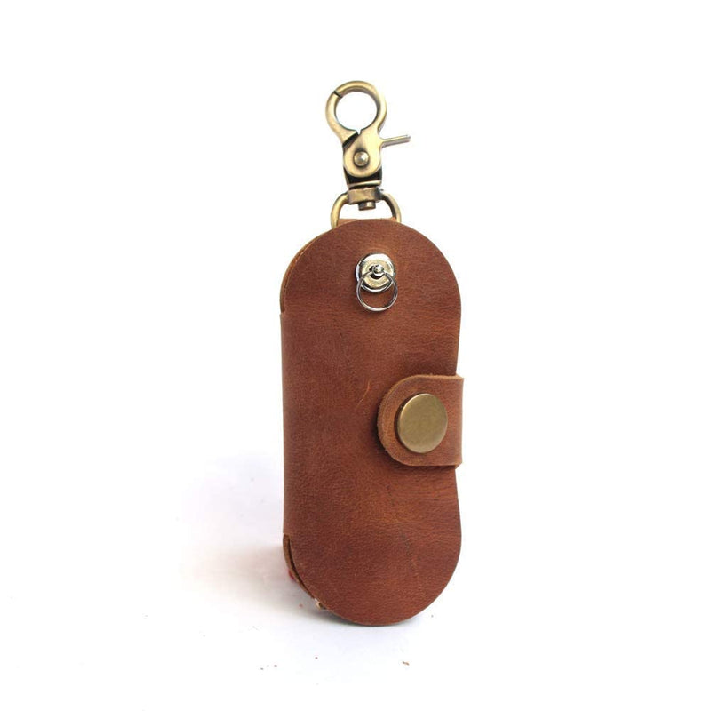 Upgraded Version of Simple Multifunctional Leather Key Organizer Door Key Car Key Case Brown - BeesActive Australia