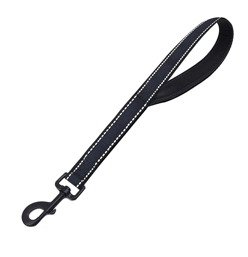 Short Dog Leash Heavy Duty Dog Leash with Comfortable Padded Handle Reflective Training Dog leashes for Medium Large Dogs Up to 80lbs Black 13.5 inch - BeesActive Australia