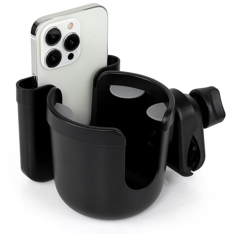 Accmor 2-in-1 Walker Cup Holder with Phone Holder, Wheelchair Cup Holder, Rollator Cup Holder, Cup Phone Holder for Walker, Wheelchair, Rollator, Mobility Scooter, Black 1