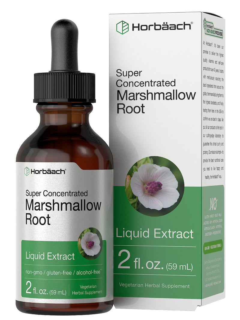 Horb√§ach Marshmallow Root Extract Tincture | 2 fl oz | Althaea Officinalis Liquid | Alcohol Free | Vegetarian, Non-GMO & Gluten Free