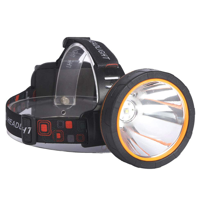 Super Bright Rechargeable Coon Hunting Headlamp, LED Spotlight Head Torch with Power Supply, Waterproof Headlight Flashlight for Outdoor Hunting, Fishing, Hiking, Camping, Night Work Black-White Light - BeesActive Australia