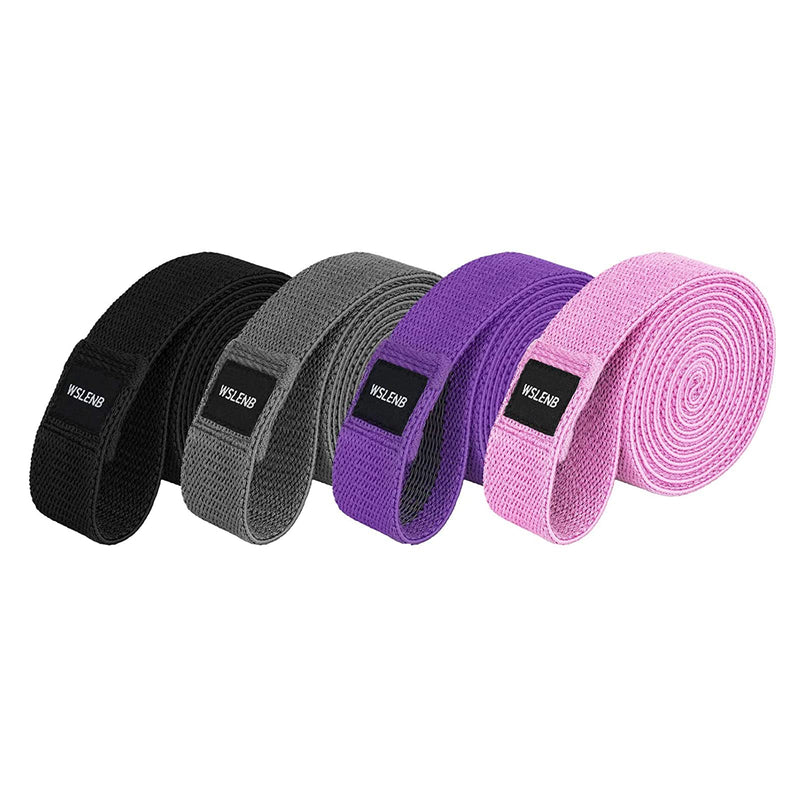 4 Pack Long Resistance Bands Set Fabric for Women Elastic Fitness Bands for Working Out Pull up Assist Exercise Resistance Bands for Men Women Butt and Legs for Home Gym - BeesActive Australia