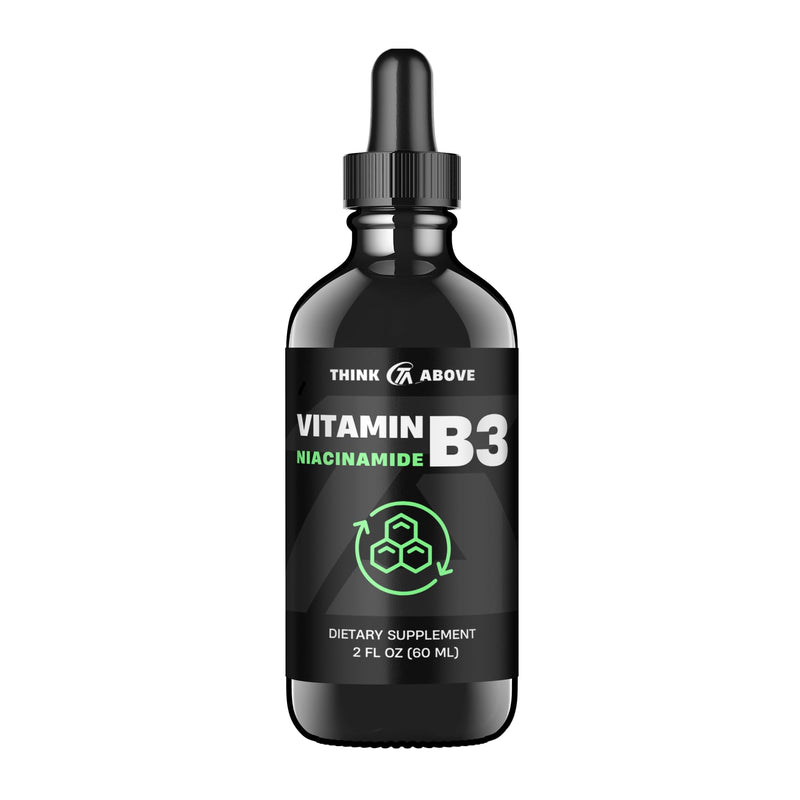 Think Above Vitamin B3 Niacinamide Liquid - Non Flush Form of B3 Niacin - Convenient Vitamin B3 Niacinamide Drops for Women and Men - Easy to Swallow 2oz (60ml) 2 Fl Oz (Pack of 1)