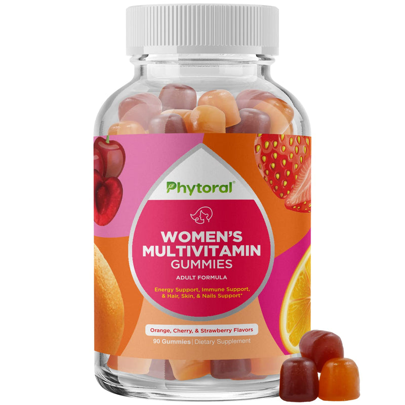 Phytoral Womens Multivitamin Gummy Vitamins for Adults - Natural Multivitamin for Women Gummies and Natural Immune System Booster - Womens Gummies Adults Complete with Zinc - 90 Count