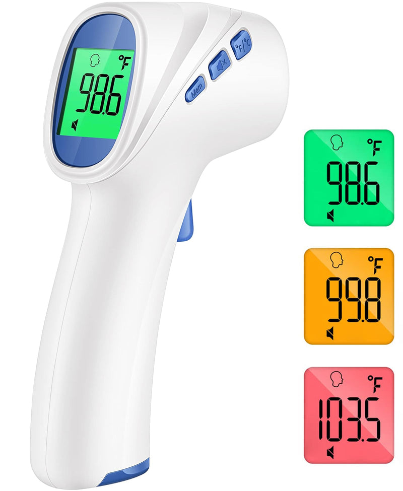 Forehead Thermometer for Adults and Kids, Digital Baby Thermometer with Fever Alarm, Fast Accurate Results, Home Medical & Nurse Essentials White