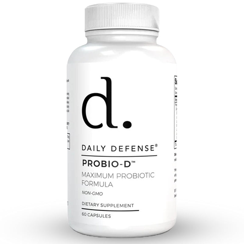 Probiotic Immune Support Supplement - Daily Probiotics for Men with Constipation & Gas - Digestion and Bloating Supplement & Probiotics for Women - 60 Capsules, PROBIO-D