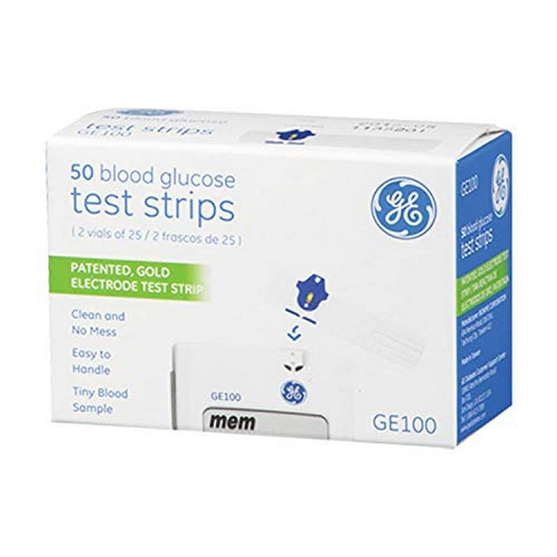 GE Glucose Monitor Strips, Box of 50 - BeesActive Australia