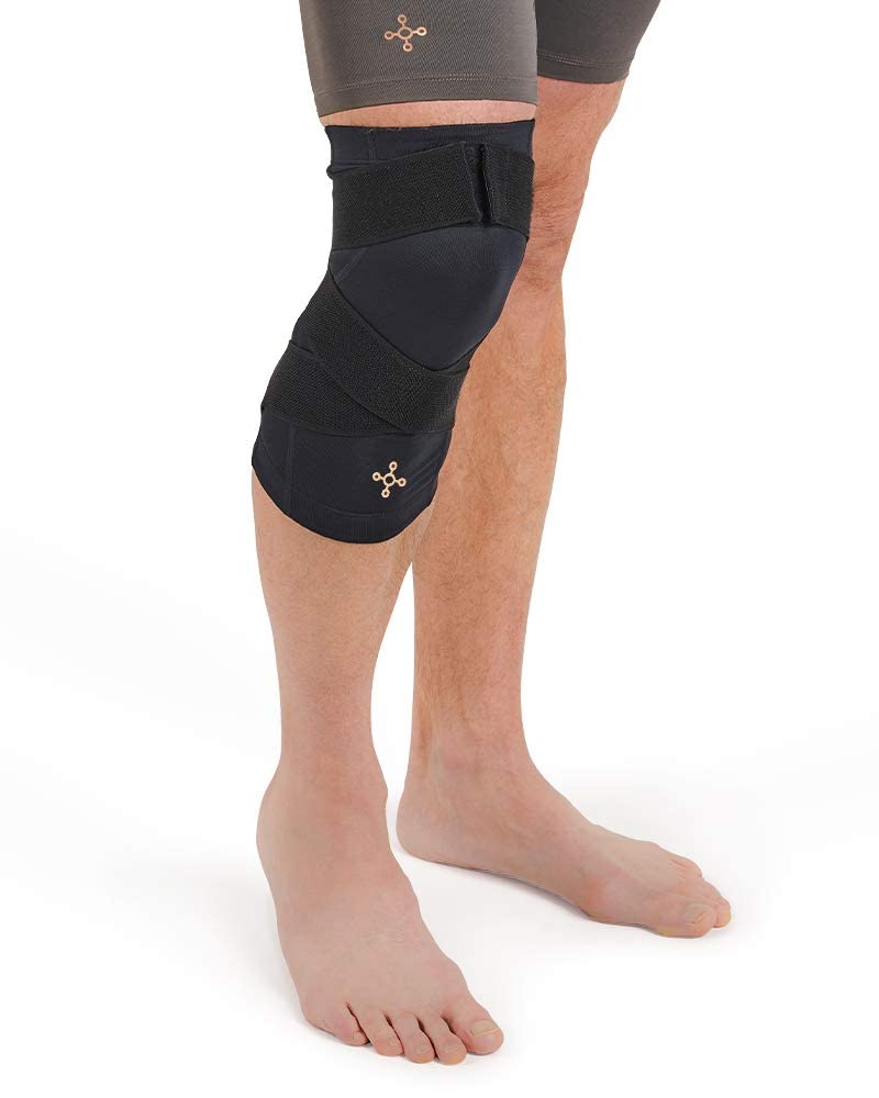 Tommie Copper Pro-Grade Compression Knee Sleeve, Unisex, Men & Women, Adjustable Ultimate Support Sleeve, Integrated Straps for Knee Stability & Muscle Support - Black, Large - BeesActive Australia