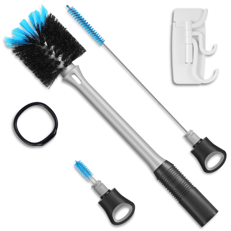 3-in-1 Bottle Brush with Straw Cleaning Brush and Nipple Cleaner, Long Handle Water Bottle Scrubbing Brush, Built for Cleaning Sport Bottles, Baby Bottles, Coffee Mugs, Flask - BeesActive Australia