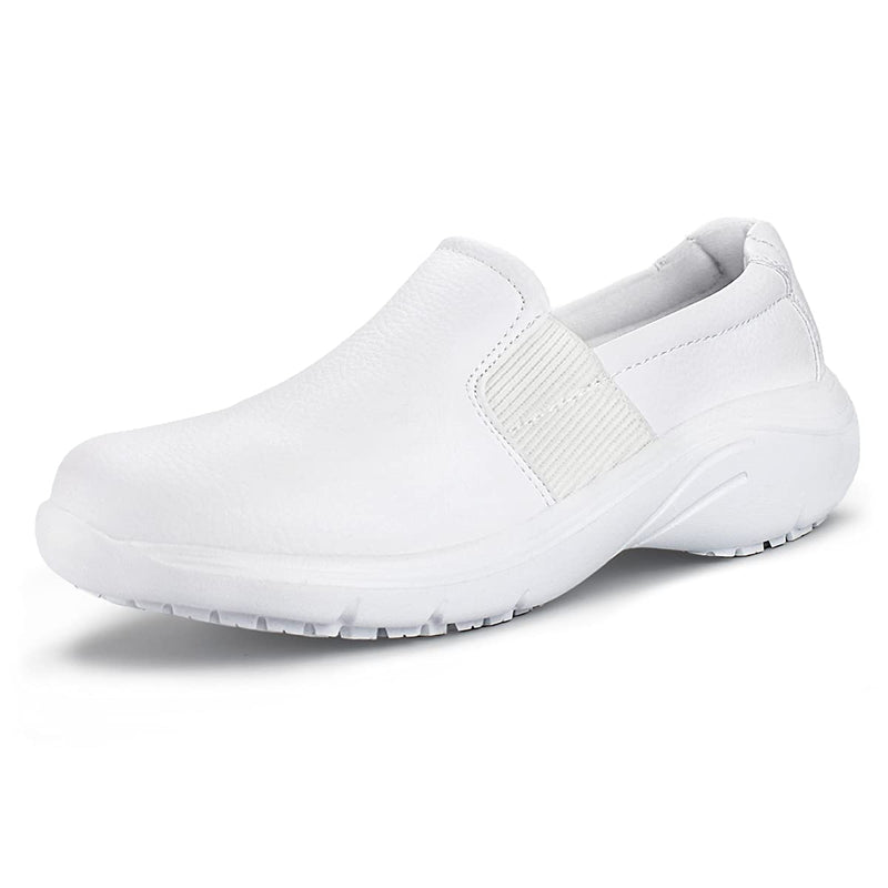 Hawkwell Women's Lightweight Slip Resistant Health Care Nursing Shoes Comfortable Work Shoes 10 White/Annaz