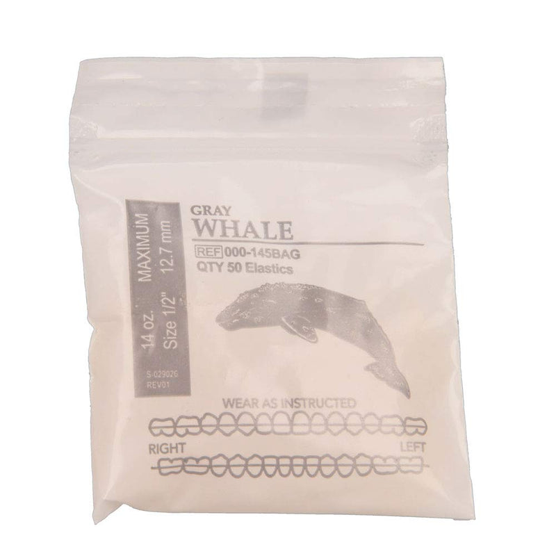 American Orthodontic Elastics, 1/2 in, 14 oz, Latex, Maximum, 2500 Count