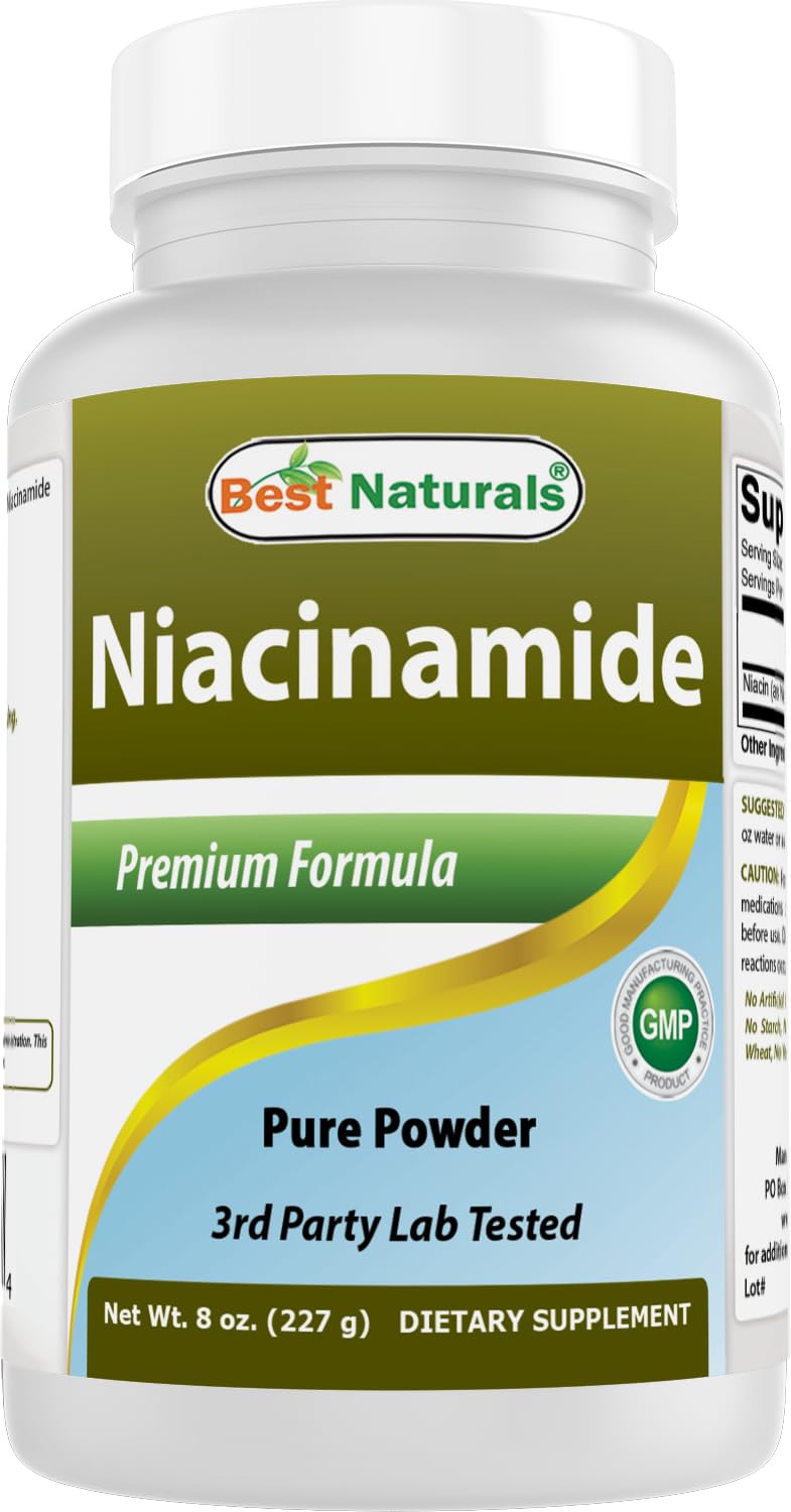 Best Naturals Niacinamide (Vitamin B3) Pure Powder 8 OZ 8 Ounce (Pack of 1)