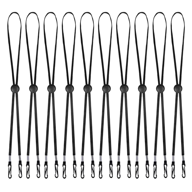 10 Pack - Mask LanyardÔºåEar Pressure Relief ComfortÔºåAdjustable LengthÔºåSuitable for Adult Kids mask LanyardÔºåMask Holder Black - BeesActive Australia