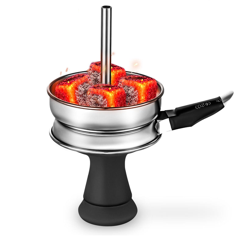 Hookah Bowl Set Silicone Phunnel Tobacco Bowl with Hookah Charcoal Holder Premium Heat Management Screen for Smoking Shisha Hookah Easy Replace Charcoal Fast Cleaning Black - BeesActive Australia