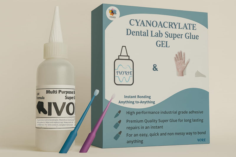 IVORIE Dental Lab Tools Super Glue Adhesive Bonding Agent Glue Holder Microbrush Applicator (2oz) 2oz