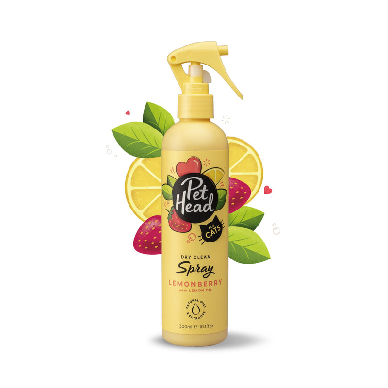 PET HEAD Felin Good' Grooming Spray for Cats 10.1 fl. oz. Fruity Scent. No-rinse and Quick-drying Cat Shampoo. Hypoallergenic with Natural & Vegan Ingredients. Gentle formula for Kittens. Made in USA - BeesActive Australia
