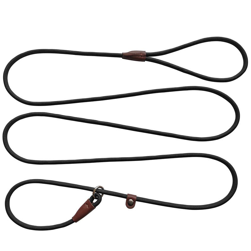 BTINESFUL Slip Lead Dog Leash, Strong Nylon Rope , 1/4 & 1/2 inch Diam Dog Training Lead for Small Medium Large Dogs (1/4" * 7 FT, Black) 1/4" * 7 FT - BeesActive Australia