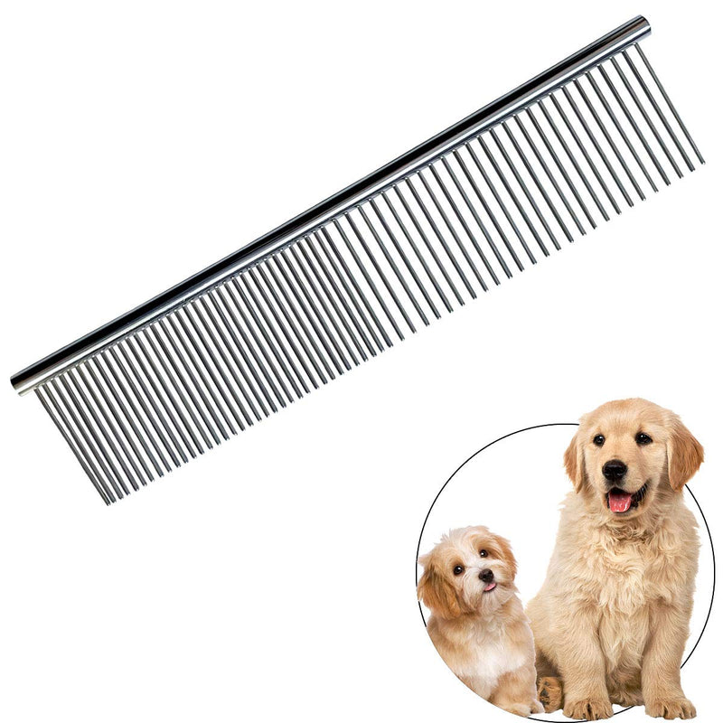 Stainless Steel Pet Grooming Comb with Rounded Ends - Professional Tool for Long and Short-Haired Dogs, Cats and Greyhounds - BeesActive Australia