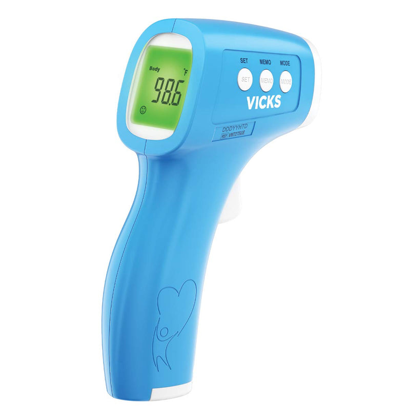 Vicks Non-Contact Infrared Thermometer for Forehead, Food and Bath – Fast, Reliable, and Clinically Proven Accuracy for Adults, Babies, Toddlers and Kids 1 Count (Pack of 1)