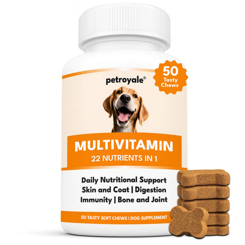 22 in 1 Dog Multivitamin Chews - Taurine Dog Multivitamin & Taurine Supplements for Dog - Dog Vitamins & Supplements for Joints, Skin, Coat & Immunity - Daily Multivitamin (50 Soft Chews) 50 Soft Chews