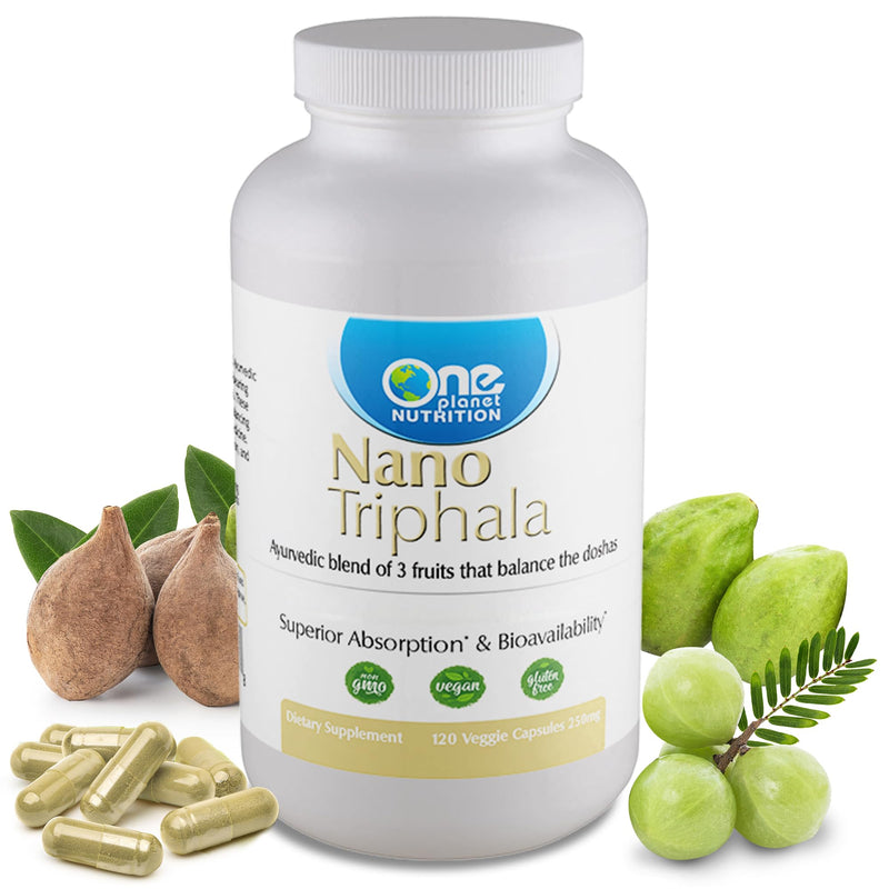 Nano Triphala 250mg - Nanoparticle Triphala Supplements from 3 Fruits - Amalaki, Bibhitaki, & Haritaki - Non-GMO - Gluten-Free & Vegan Triphala Capsules for Men & Women, 120 Veggie Capsules Capsule - BeesActive Australia