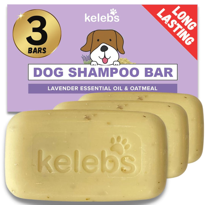 Dog Shampoo | Allergies and itching | Dog Shampoo for Sensitive Skin | All Natural Dog Soap Bar with Lavender Oil & Oatmeal | No Plastic Vegan | 3PCS 3 - PawsPlanet Australia