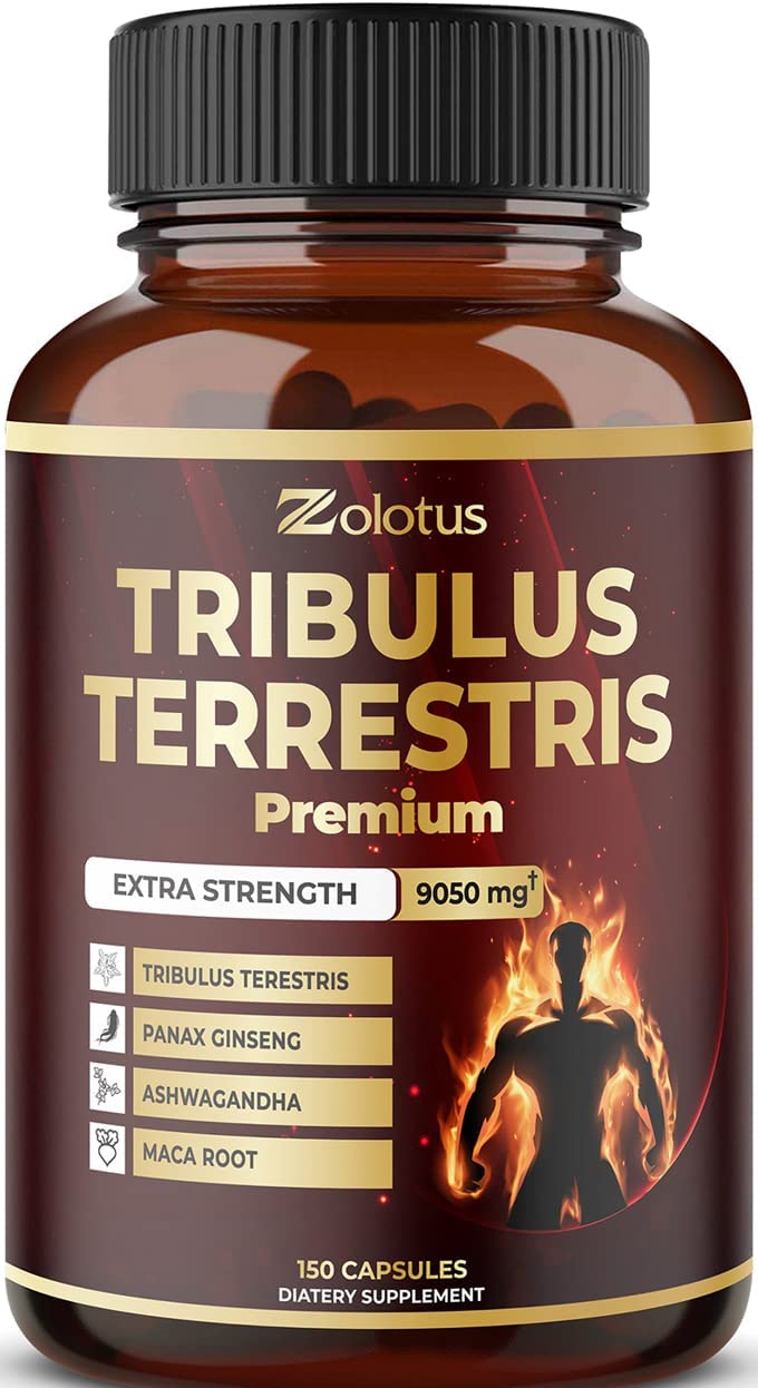 Tribulus Terrestris Supplement for Men & Women, 9050mg Per Capsule, 5-Month Supply with Ashwagandha, Panax Ginseng, Saw Palmetto, Maca, Shilajit 150 Count (Pack of 1) - BeesActive Australia