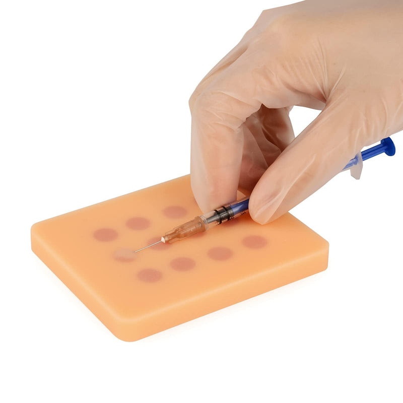 Intradermal Injection Training Pad for Nurse, Injection Training Pad for Medical Student, Artificial Skin-Like Practice Pad (Training Use Only) 12 injection spots
