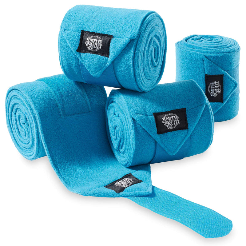 Equine Fleece Polo Wraps, Turquoise - (Set of 4) Horse Leg Bandages - BeesActive Australia