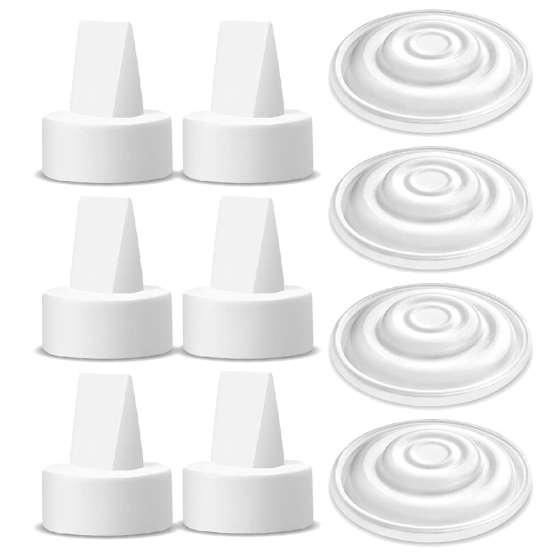 Maymom Pump Parts Compatible with Spectra S1 Spectra S2 Spectra 9 Plus Incl Duckbill Valve Silicone Membrane Spectra Replace Spectra Duckbill Valve S2 Replacement Parts Not Original Spectra Pump Parts White 6 Count (Pack of 1) - BeesActive Australia