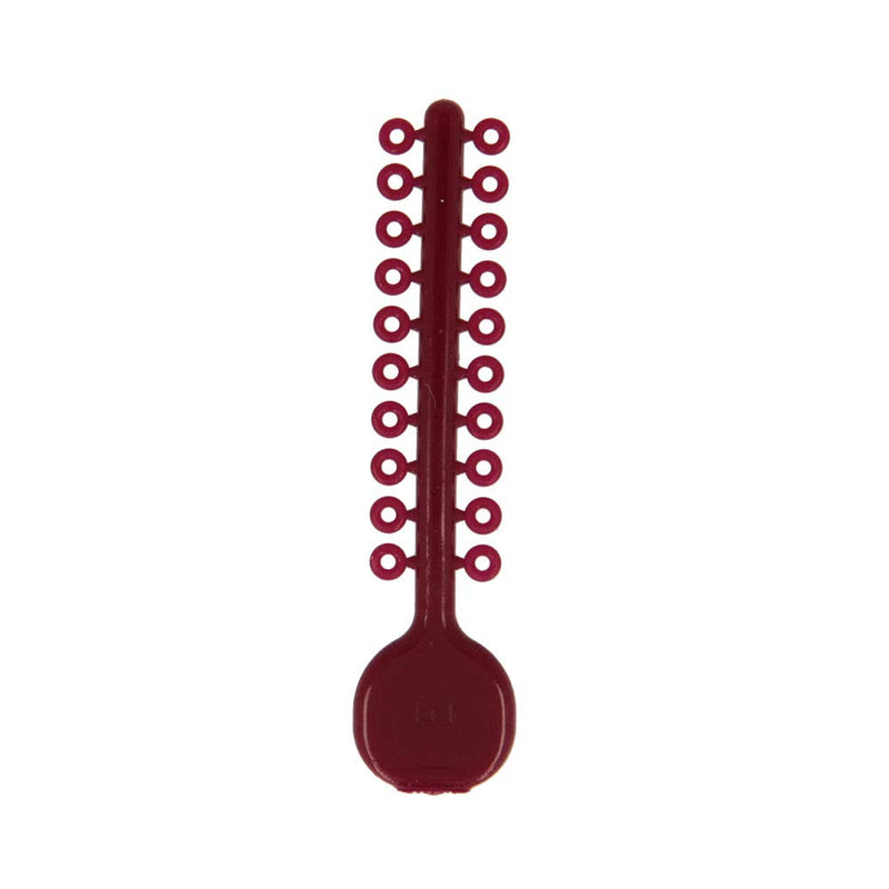 American Orthodontics Ligatures, Burgundy, Non Latex, 50 Stick, 1000 Count