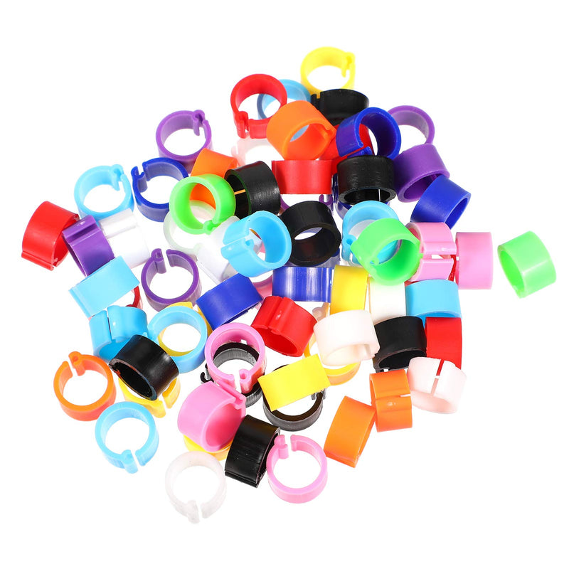 EXCEART Chicken Legs 100 Pcs Bird Rings Pigeon Foot Rings Plastic Multi- Colour Pigeon Foot Bands Clip on Multi- Color Leg Rings for Chicks Bantam Finch Dove Lovebird Quail Small Poultry Ringd - PawsPlanet Australia
