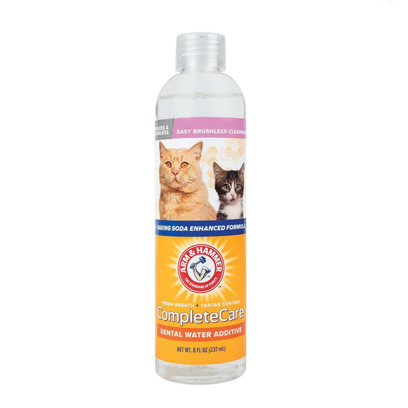 Arm & Hammer Complete Care Fresh Dental Water Additive for Cats - Cat Dental Care Solution for Bad Breath, Includes Cat Toothpaste Enzymatic Action, Ideal for Cat Grooming Supplies, 8 Fl Oz 8 Fl Oz (Pack of 1) - BeesActive Australia