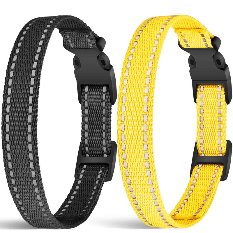 Paipaitek Collar Replacement Strap Compatible with Patpet, Garmin, Dogtra, Petrainer, Dog Care, Sportdog Field Trainer, Trainpro Dog Training Collar Receiver Reflective black and reflective yellow - BeesActive Australia