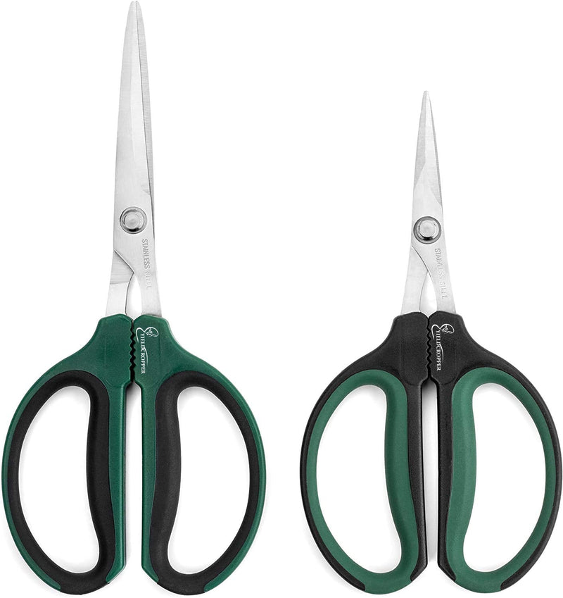 Yieldcropper Hydroponic 2-Pack Bonsai Scissors and Plant Trimming Shears Set - Stainless Steel Pruning Shears for Indoor Gardening, Succulent Harvest, and Precision Plant Care - BeesActive Australia