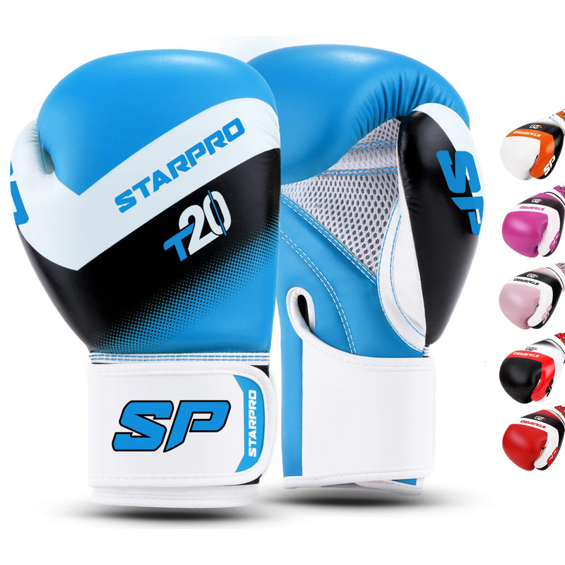 Starpro Kids Boxing Gloves 4oz 6oz - Youth Boxing Gloves for Boys & Girls - Junior Gloves for Boxing MMA Muay Thai & Training Solar Blue
