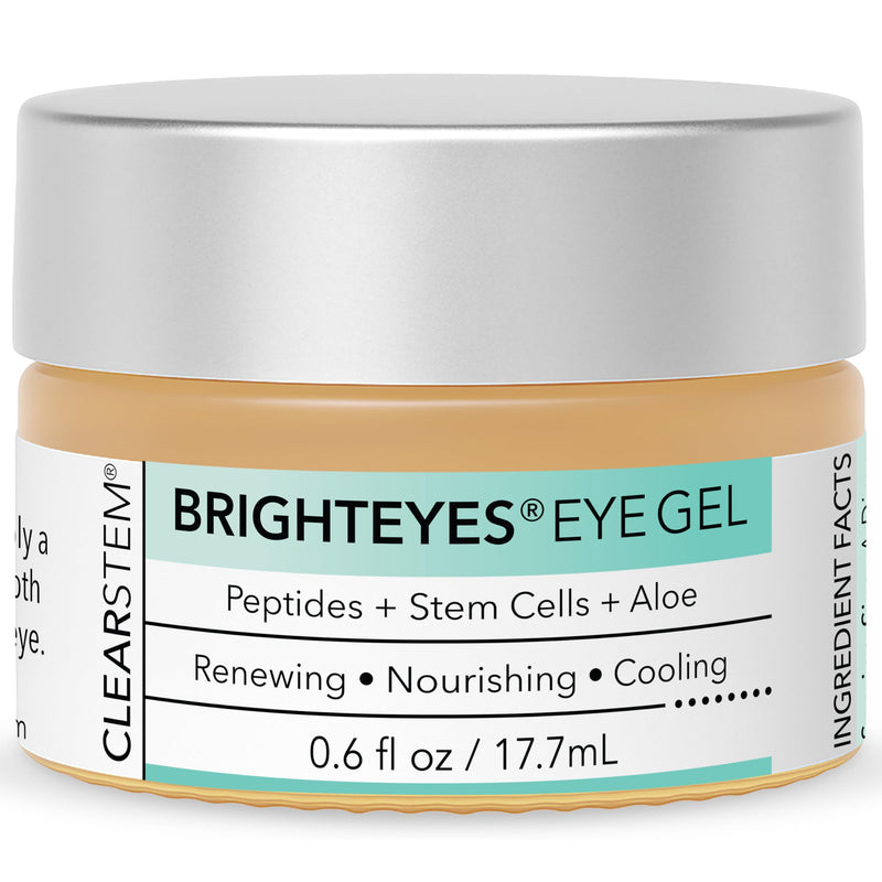 CLEARSTEM - BRIGHTEYES - Eye Gel - Nourishing Eye Cream - Cooling Gel - Stem Cells Blend - Peptides, Collagen, Aloe Vera - Gluten Free - Beauty, Self Care, Skin Care - 0.6 fl oz - BeesActive Australia