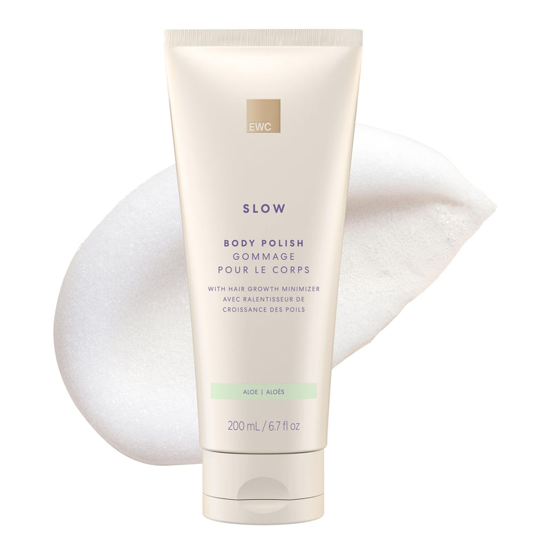 European Wax Center Slow Hair Growth Aloe Body Polish, Moisturizing & Exfoliating Body Scrub, Prevent Ingrown Hairs & Bumps, Vitamin E for Firming & Smoothing, Dry Sensitive Skin, 6.7oz Aloe Vera - BeesActive Australia